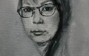 川島ゆりさん肖像画（彼女を愛してるよ） - 真鍋哲地 