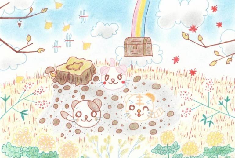 虹のふもとには、宝が眠っているとか。