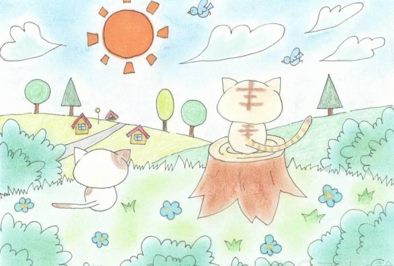 丘から街を眺めて