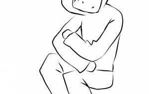 くま耳パーカーをかぶった人 - 西原永恵 