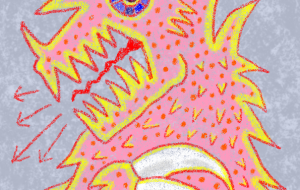 ピンクドラゴン（苦しみを吐き出してくれる竜） - 島津康雄 