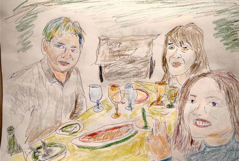 妻の誕生日会　１