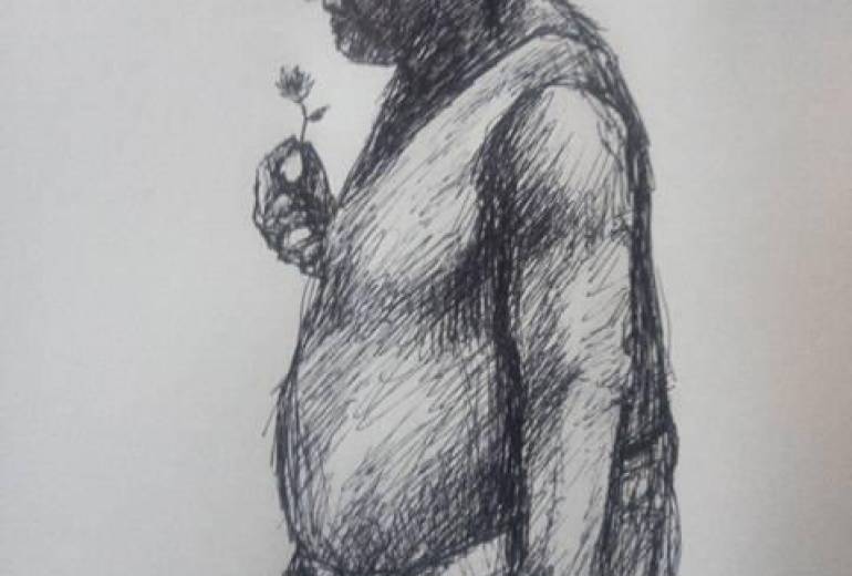 花と大男