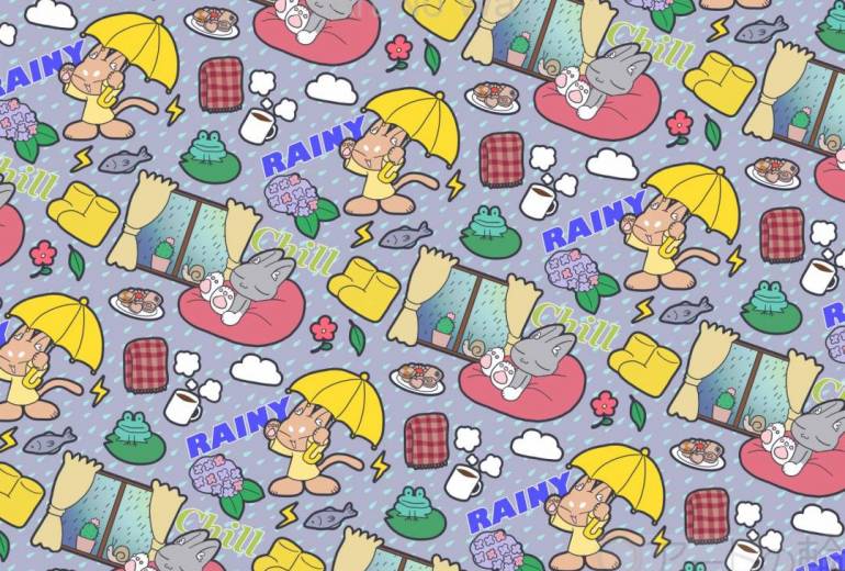 梅雨にゃんパターン