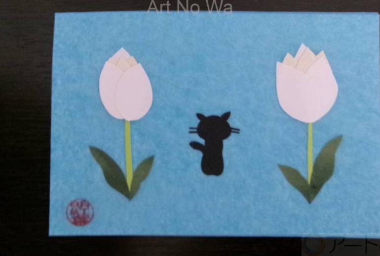 花場猫　チューリップ(白)