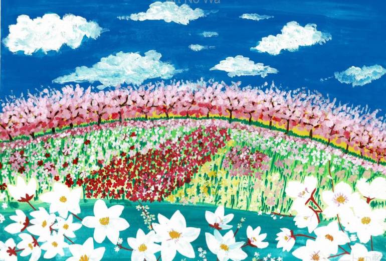 春の花畑