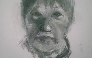 母さん尊認知症肖像（母さんを、僕はいつもいつも大切に思ってる） - 真鍋哲地 