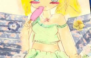 アイスをたべる女の子 - 水樹 