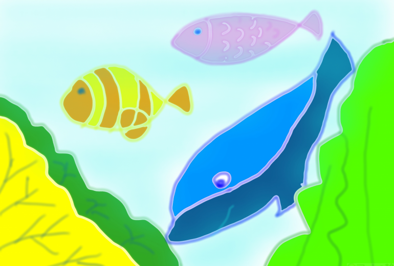 海の中だよ