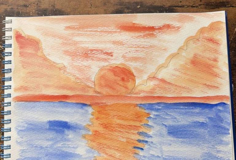 穏やかな夕焼け