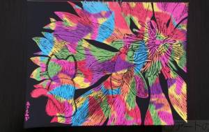 花場猫　ヤグルマギクのハナアブさん - 明紅葉 