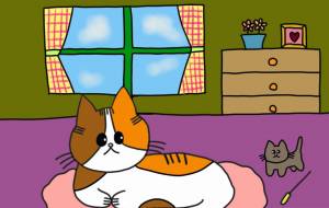 先住猫、子猫が気になる。 - Junna 