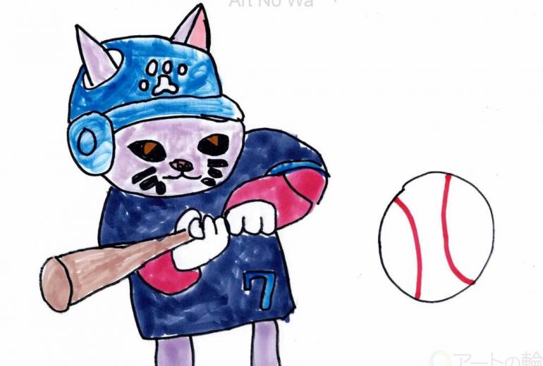 ねこが野球大会でサヨナラホームラン