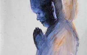 貧困者楽園生活環境仏（激しい悲しみ苦しみのなかでも祈りをと） - 真鍋哲地 