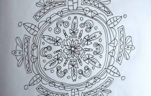 手描きマンダラ - 星瑞紅 