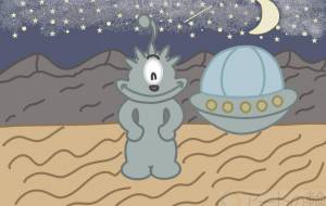 宇宙人が地球に離陸した所 - アクター 