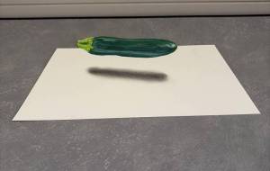 ズッキーニのトリックアート - さとえほん 
