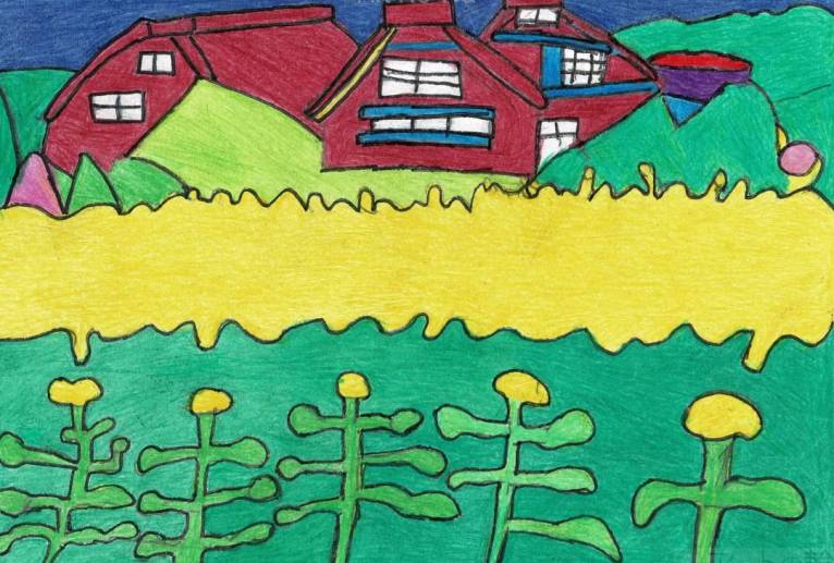 菜の花畑の風景 - 山下　誠 