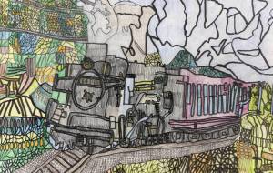 秩父鉄道の風景の絵 - Kすけ