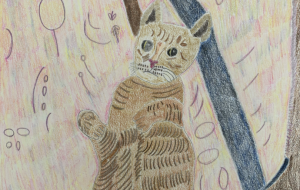 じゅうたんの上でくつろぐ成猫 - MITIKO 