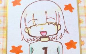 手描きイラスト 笑顔溢れる女の子 - 社容尊悟 