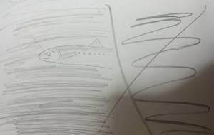 描く事を拒否されたイワシ - 海牛ひろんぱ 