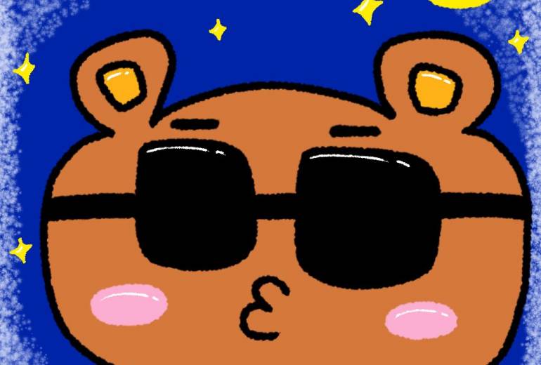 ワルくまと夜空⭐︎