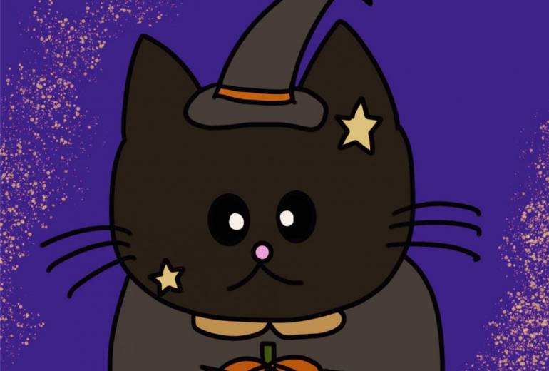 ハロウィンと黒猫