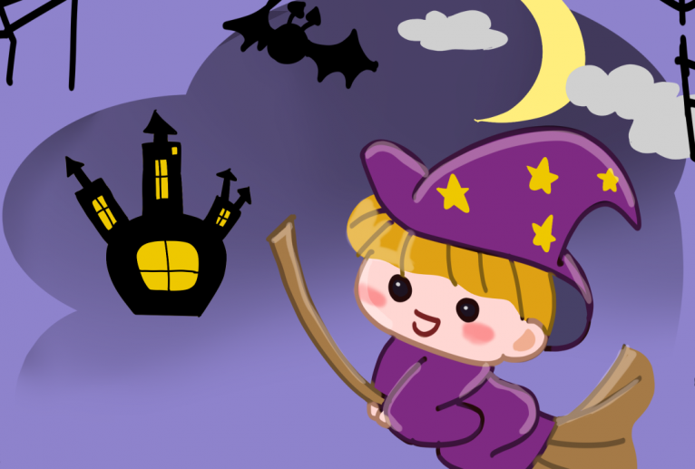 ハロウィンの魔女 - もりの さくら 