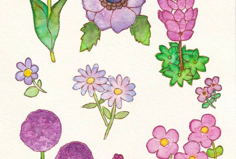 むらさきの花々 - 風船マナミ 