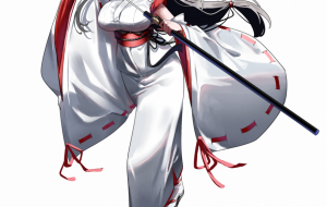 巫女服少女 立ち絵 - Qoo 