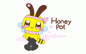 Honey pot お花にしたしいミツバチ - うさぎ番長 