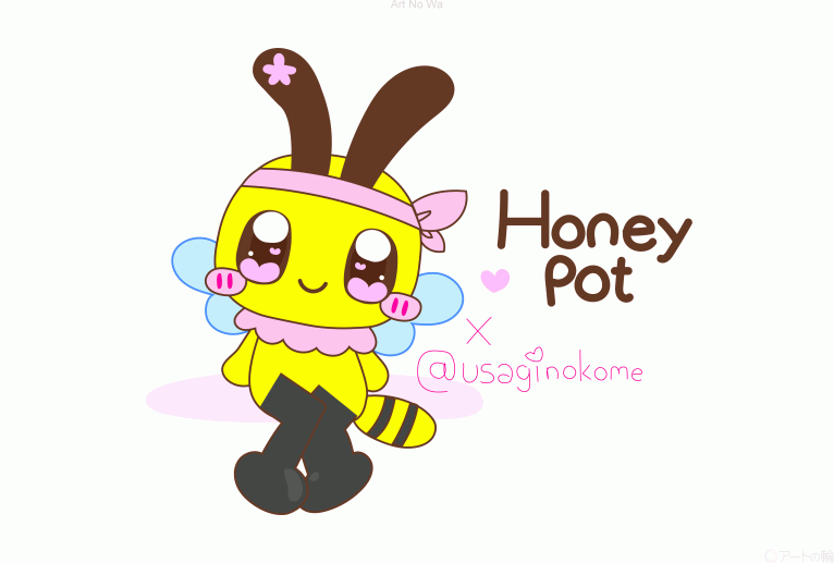 Honey pot お花にしたしいミツバチ - うさぎ番長 