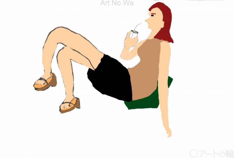 フランスエリアにいる女性 - 高瀬文章 